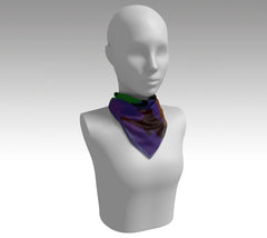 16" x 16" Silk/Modal Scarf - Multicolor Panther
