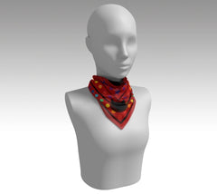 16" x 16" Silk/Modal Scarf - My Cat is My Child - Red