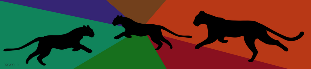 10" x 45" Silk/Modal Scarf - Multicolor Panther