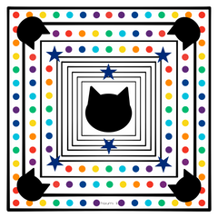 16" x 16" Silk Charmeuse - My Cat is My Child Scarf