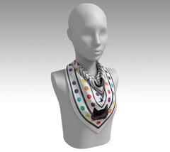 26" x 26" Silk Charmeuse - My Cat is My Child Scarf