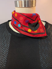 16" x 16" Silk/Modal Scarf - My Cat is My Child - Red