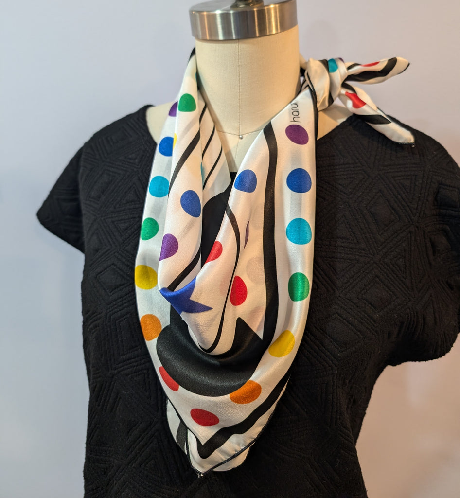 26" x 26" Silk Charmeuse - My Cat is My Child Scarf