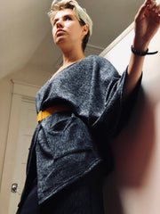 Alexa Kimono Cardigan - Heather Navy